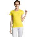 T-Shirt mangas curtas Miss camiseta manga corta mujer  Amarelo Disponível em tamanho para senhora. EU XXL,EU S,EU M,EU L,EU XL.Mulher > Roupas > Camiseta