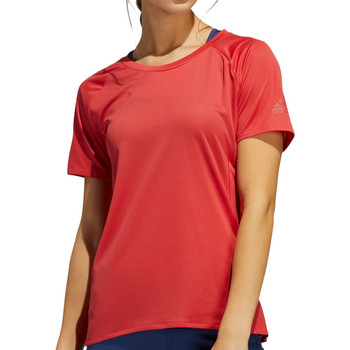 Textil Mulher Camper T-Shirt in Colour-Block-Optik Weiß adidas Originals  Vermelho