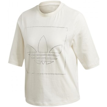 Textil Mulher T-shirts e Pólos zipper adidas Originals T Shirt Branco