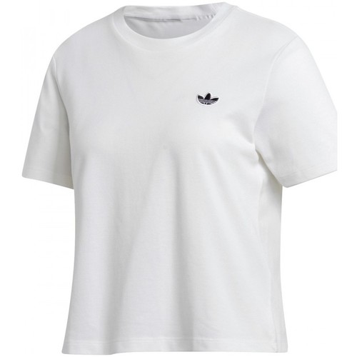 Textil Mulher T-shirts e Pólos zipper adidas Originals Ss T-Shirt Branco