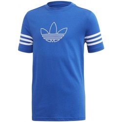 Textil Criança T-Shirt mangas curtas adidas Originals Outline Tee Azul