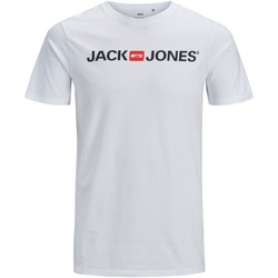 Textil Homem T-Shirt mangas curtas Jack & Jones 12137126 JJECORP LOGO TEE SS CREW NECK NOOS WHITE/SLIM FIT Branco