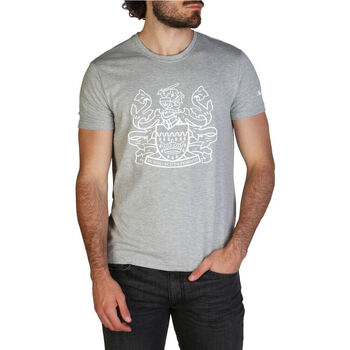 Textil Homem T-Shirt mangas curtas Aquascutum - qmt002m0 Cinza