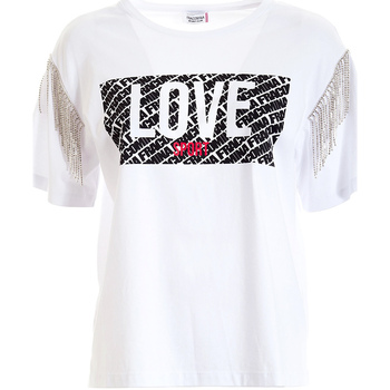 Textil Mulher T-Shirt mangas curtas Fracomina FT21ST3003J400N5 Branco