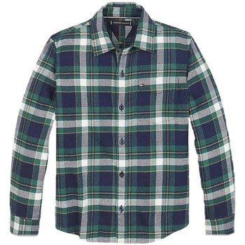 Textil Rapaz Camisas mangas comprida Tommy Hilfiger  Verde