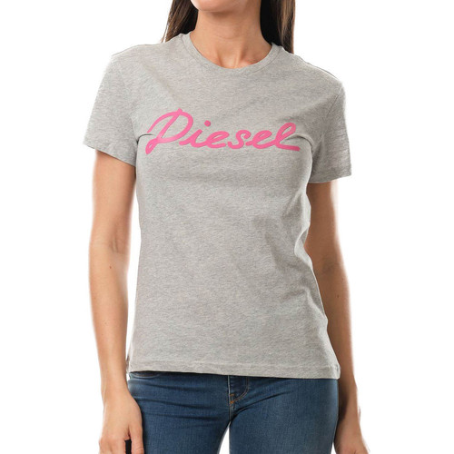 Textil Mulher T-shirts e Pólos Diesel  Cinza