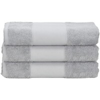 Casa Toalha e luva de banho A&r Towels 50 cm x 100 cm RW6036 Cinza Claro