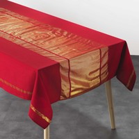 Casa Toalha de mesa Conjunto de mesaeur ELEGANCIA Vermelho / Dourado
