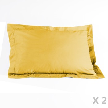Casa Fronha de almofada  Douceur d intérieur LINA X2 Amarelo / Mel
