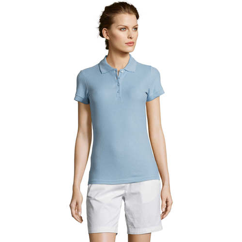 Sols PEOPLE POLO MUJER 100% algodón peinado Ringspun Azul