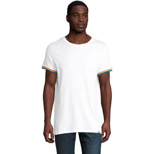 Textil Homem T-Shirt mangas curtas Sols CAMISETA MANGA CORTA RAINBOW Branco