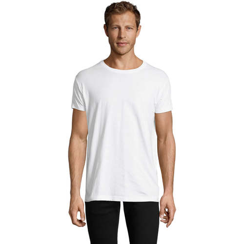 Textil Homem T-Shirt mangas curtas Sols REGENT FIT CAMISETA MANGA CORTA Branco