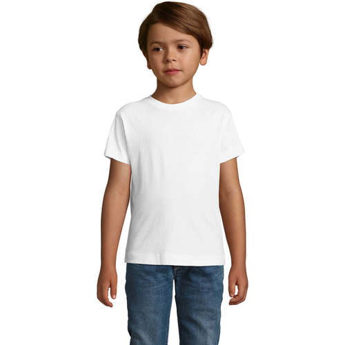 Textil Criança T-Shirt mangas curtas Sols REGENT FIT CAMISETA MANGA CORTA Branco