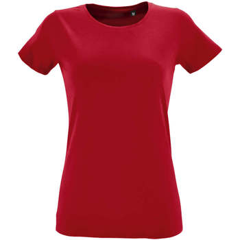 Textil Mulher Jack & Jones Crew Neck Erkek Lacivert T-Shirt Sols REGENT FIT CAMISETA MANGA CORTA Vermelho