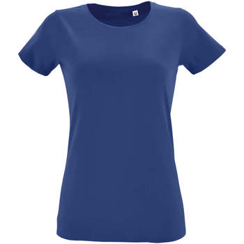 Textil Mulher Jack & Jones Crew Neck Erkek Lacivert T-Shirt Sols REGENT FIT CAMISETA MANGA CORTA Azul
