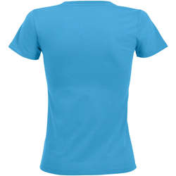 Textil Mulher Leem Colour Block Sweater Sols REGENT FIT CAMISETA MANGA CORTA Azul