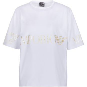 Textil Mulher T-shirts e Pólos Ea7 Emporio Armani 3KTT18 TJ29Z Branco