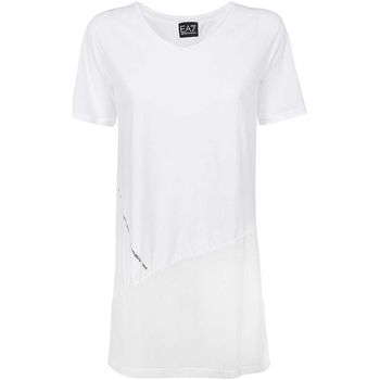 Textil Mulher T-shirts e Pólos Ea7 Emporio Armani 3KTT36 TJ4PZ Branco