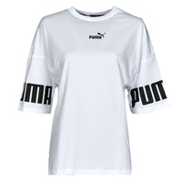 Textil Mulher T-Shirt mangas curtas Puma PUMA POWER COLORBLOCK TEE Branco