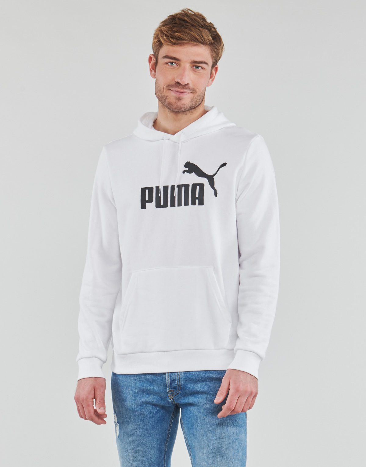 Textil Homem Sweats Puma Bukser ESS BIG LOGO HOODIE FL Branco