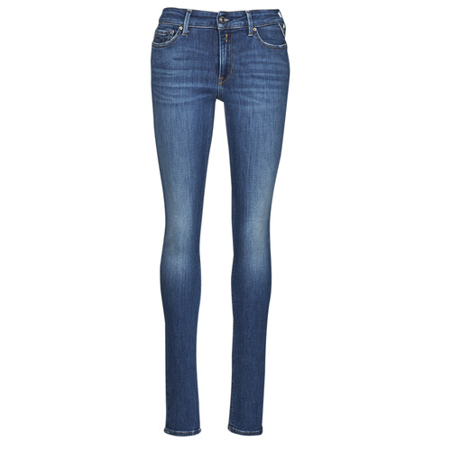 Textil Mulher Gangas Skinny Replay WHW689 Azul / Escuro