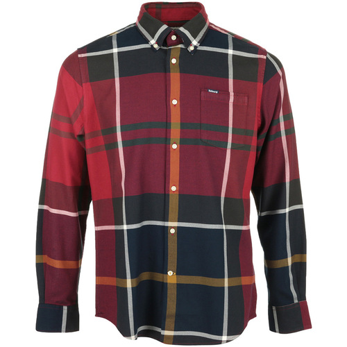 Textil Homem Camisas mangas comprida Barbour Sapatos & Richelieu Vermelho