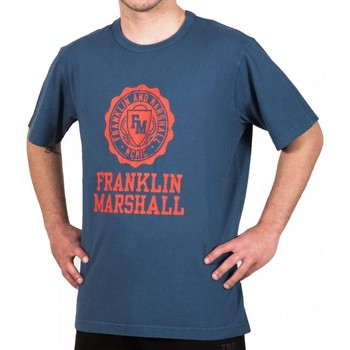 Textil Homem T-Shirt mangas curtas Franklin & Marshall T-shirt  Classique Azul