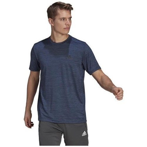 Textil Homem T-Shirt mangas curtas adidas Originals Aeroready Designed TO Move Sport Stretch Tee Cinza
