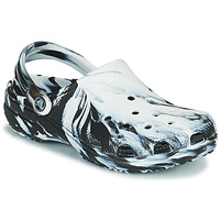 Sapatos Tamancos Crocs CLASSIC MARBLED CLOG Preto / Branco