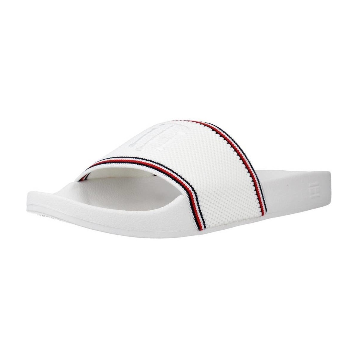 Sapatos Mulher Chinelos Tommy Hilfiger KNITTED POOL SLIDE Branco