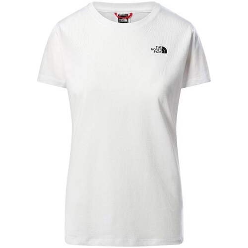 Textil Mulher T-Shirt mangas curtas The North Face T-shirt Fine - White Branco