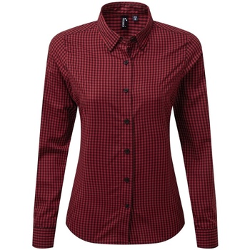 Textil Mulher camisas Premier PR352 Preto/Vermelho