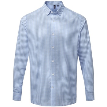 Textil Homem Camisas mangas comprida Premier PR252 Azul claro/branco