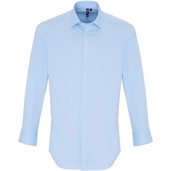 Textil Homem Camisas mangas comprida Premier PR244 Azul Pálido