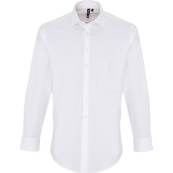 Textil Homem Camisas mangas comprida Premier PR244 Branco