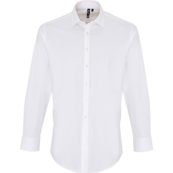 Textil Homem Camisas mangas comprida Premier PR244 Branco