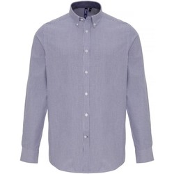 Textil Homem Camisas mangas comprida Premier PR238 Branco/Navio