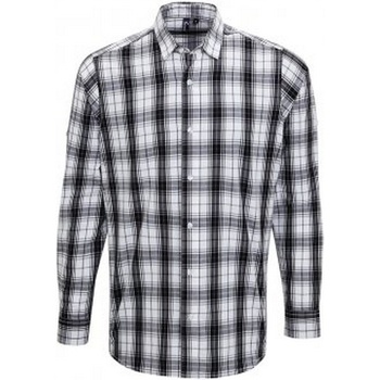 Textil Homem Camisas mangas comprida Premier PR254 Preto/branco