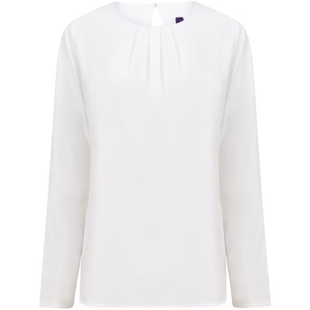 Textil Mulher T-shirt mangas compridas Henbury HB598 Branco