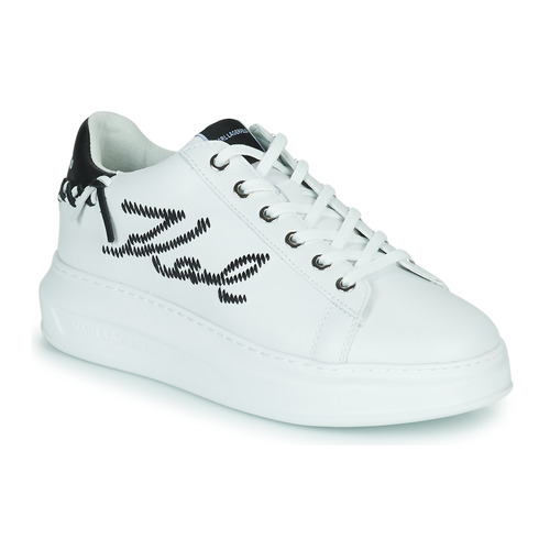 Sapatos Mulher Sapatilhas Karl Lagerfeld KAPRI Whipstitch Lo Lace Branco / Preto