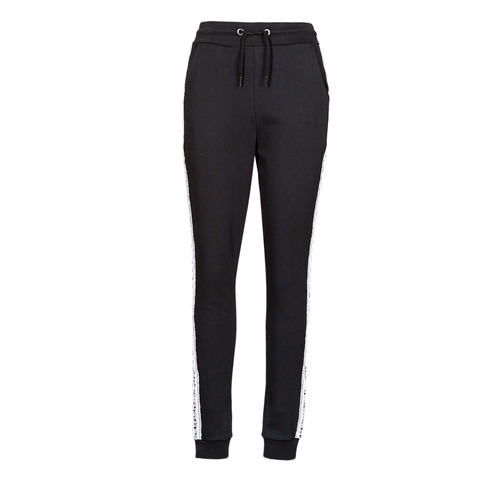 Textil Mulher Calças de treino Karl Lagerfeld grey TAPE SWEAT PANTS Preto