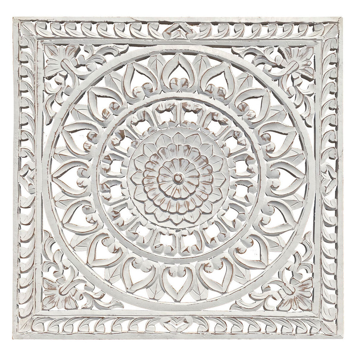Casa Quadros / telas Signes Grimalt Ornamento Em Mosaico Branco