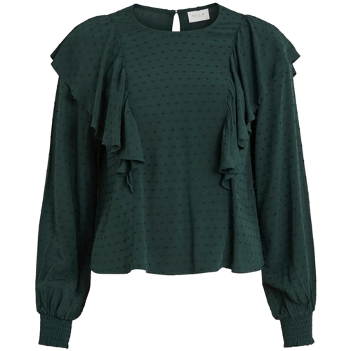 Textil Mulher Tops / Blusas Vila Top Payton - Darkest Spruce Verde
