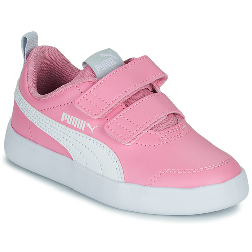 Sapatos Rapariga Sapatilhas Puma Mmq Courtflex v2 V PS Rosa / Branco