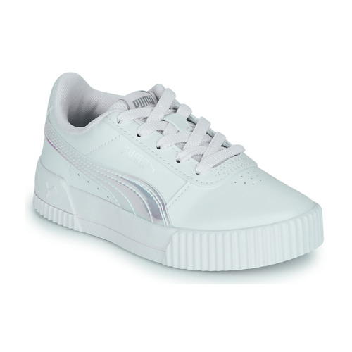 Sapatos Rapariga Sapatilhas Puma Carina Holo PS Branco / Prata