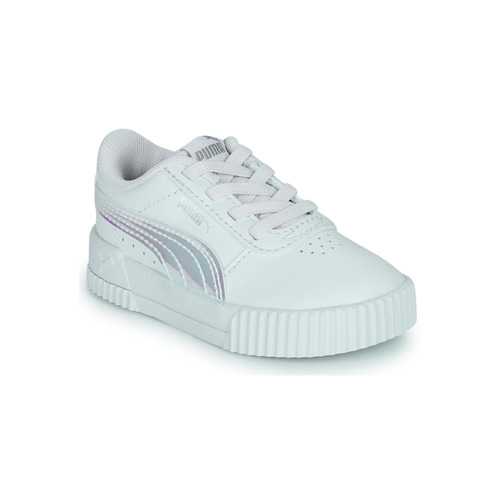Sapatos Rapariga Sapatilhas Puma Tights Carina Holo AC Inf Branco / Prata