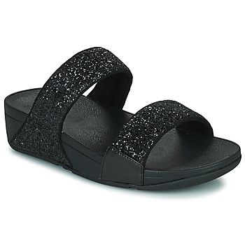 Sapatos Mulher Chinelos FitFlop Lulu Slide - Glitter Preto