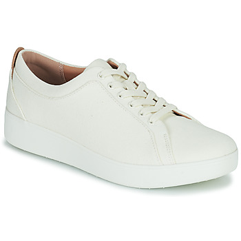 Sapatos Mulher Sapatilhas FitFlop Rally Tennis Sneaker - Canvas Branco