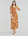 Textil Mulher Vestidos compridos Naf Naf KSAHARA Amarelo / Laranja