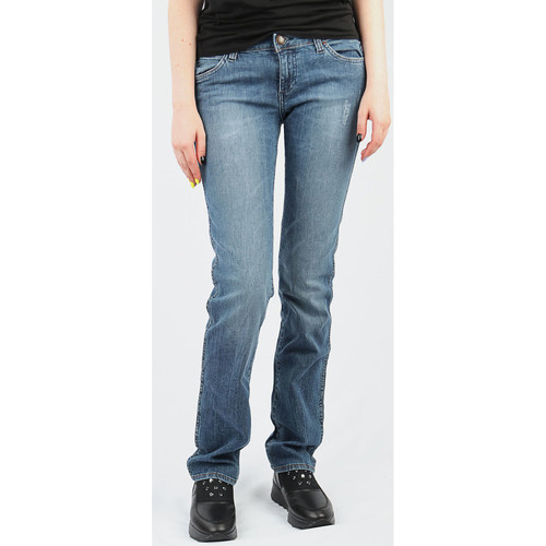 Textil Mulher Calças Jeans Wrangler em 5 dias úteis W21VZW16F Azul
